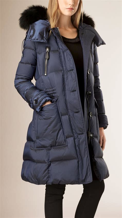 burberry puffer coat with fur trim